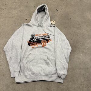 San Fransico Giants World Series Nike hoodie 2010 center swoosh Grey Size 2XL
